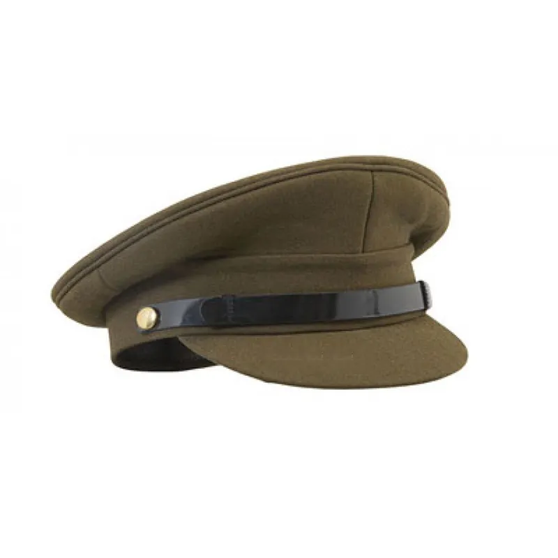 Custom Officer Peak Cap Head Wear Wholesale Officer Peaked Hat with Bullion Badge Bullion Visor peak cap