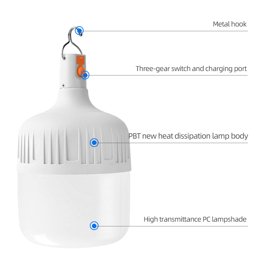 DVLIIL 50W 60W 90W 100W 120W 200W canada Led Lamps Leds With Battery Backup Rechargeable Energy Pakistan Sensor Light Bulb