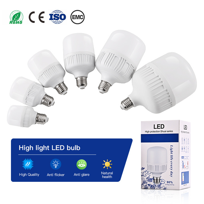 Electric Energy Saving Light E27 3W/5W/10W/15W/20W/30W Flicker Free Led Bulb High Brightness T Shape Led Bulb