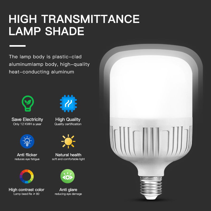 Hot Selling White Led Bulb Light Smd 2835 Chip T Shape Pp Shade Led Bulb Led Bulbs For Home