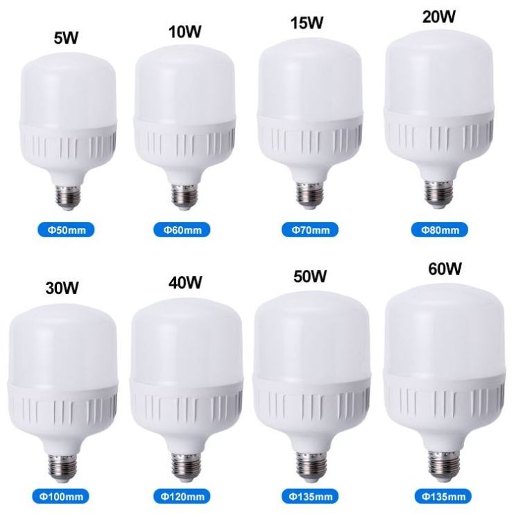 China Economic 5W 10W 15W 20W 30W 40W 50W 60W Light Led Bulbs Household Energy Saving Bulbs