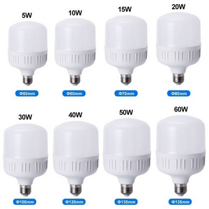 Factory Price Led Lamp E27 T Shape Light Bulb 5W 10W 15W 20W 30W 40W 50W 60W Led Bulb