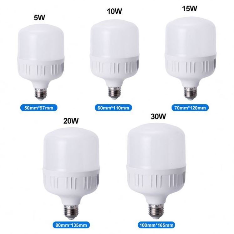 Good Quality With New Design Led Bulb 5W 10W 15W 20W 30W T Bulb E27 Super Bright Led T Bulb