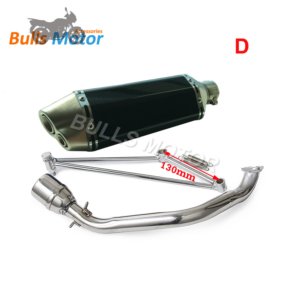 High performance scooter full exhaust system for GY6 125cc 150cc Yamahaes 100 China spare parts