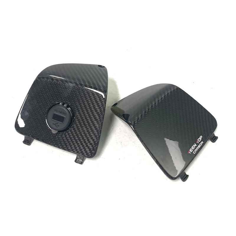 For Vespa GT300 GTV300 GTS300 Super Carbon Fiber Front Fairing Cover With USB Charger Motorcycle Spare Parts 2005-2022