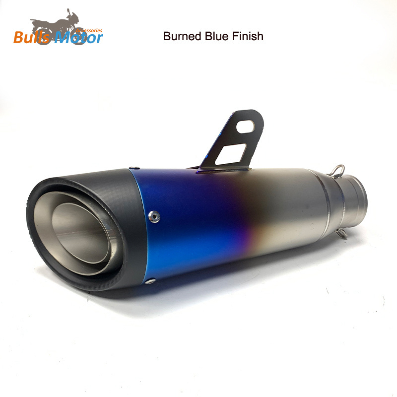 Motorbike Exhaust Muffler Stainless CNC Carbon Fiber Motorcycle Exhaust Silencer For 400cc 600cc 800cc 1000cc Race Moto Escapes