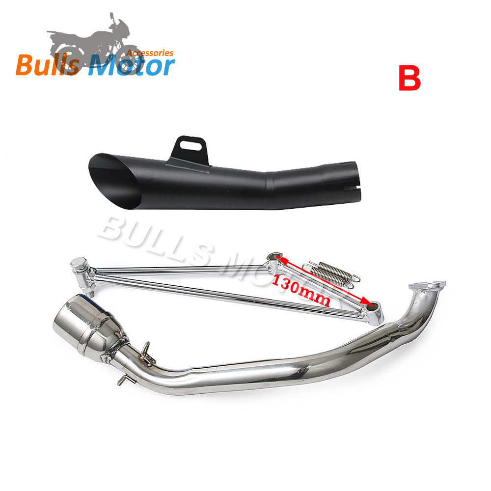 High performance scooter full exhaust system for GY6 125cc 150cc Yamahaes 100 China spare parts