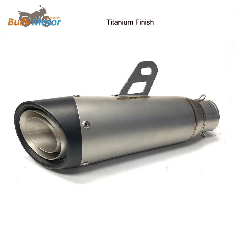 Motorbike Exhaust Muffler Stainless CNC Carbon Fiber Motorcycle Exhaust Silencer For 400cc 600cc 800cc 1000cc Race Moto Escapes