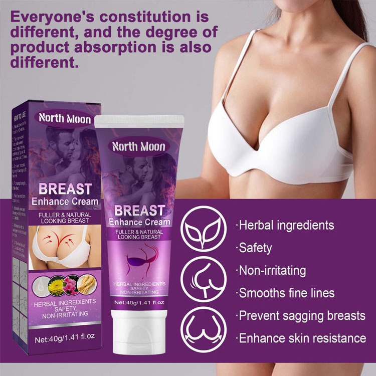 North Moon Breast Cream Daily Big Boobs Cream Women Breast Tightening OEM ODM Private Label Breast Lifting Fast Cream 3pcs