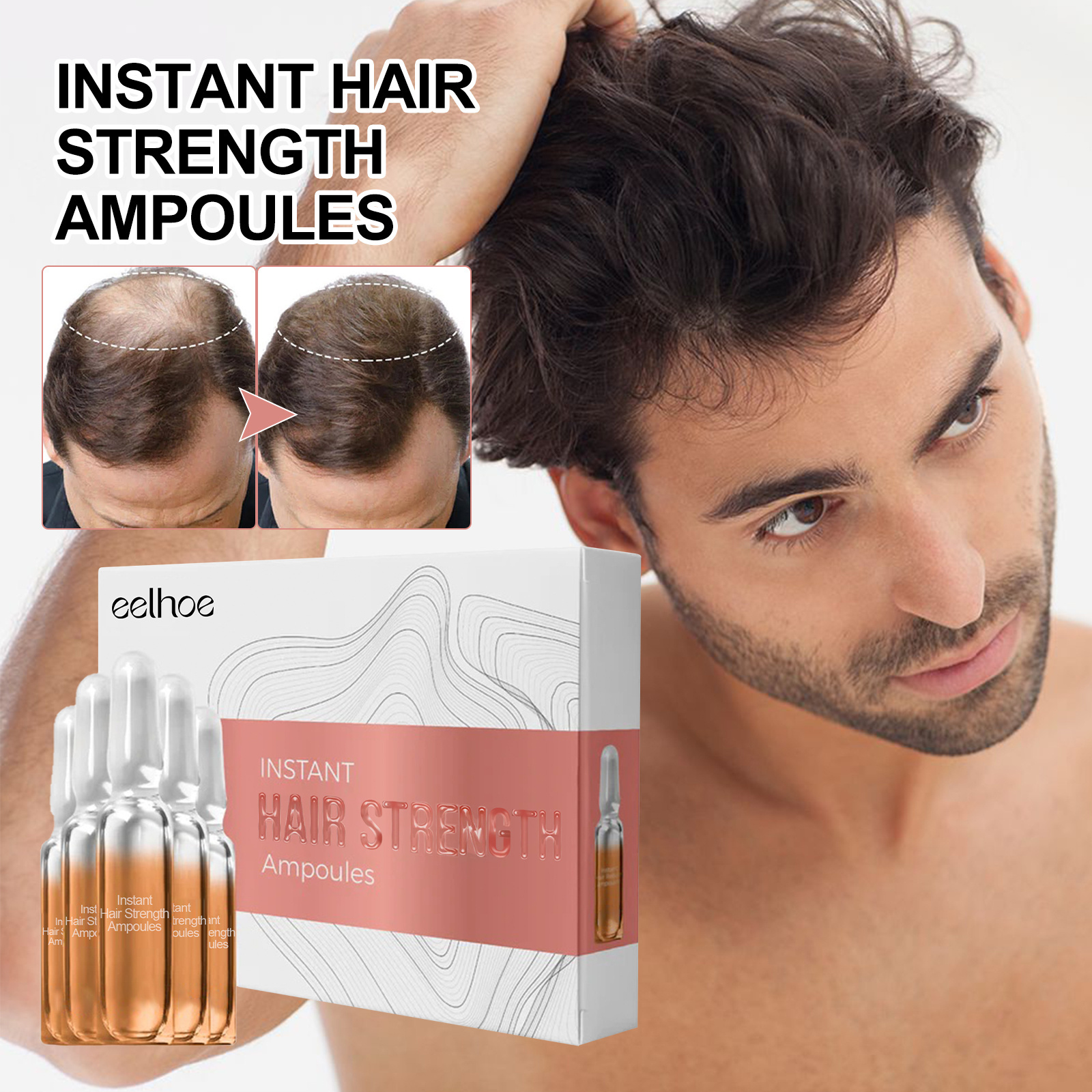 Eelhoe Best Hair Loss Ampoule For Damaged Scalp Massager Hair Growth Ampoule Treatment Serum Oil