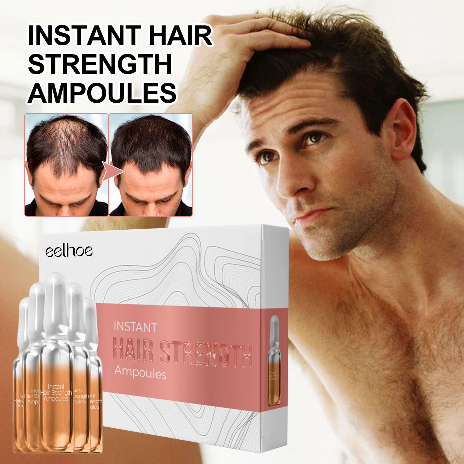 Eelhoe Best Hair Loss Ampoule For Damaged Scalp Massager Hair Growth Ampoule Treatment Serum Oil