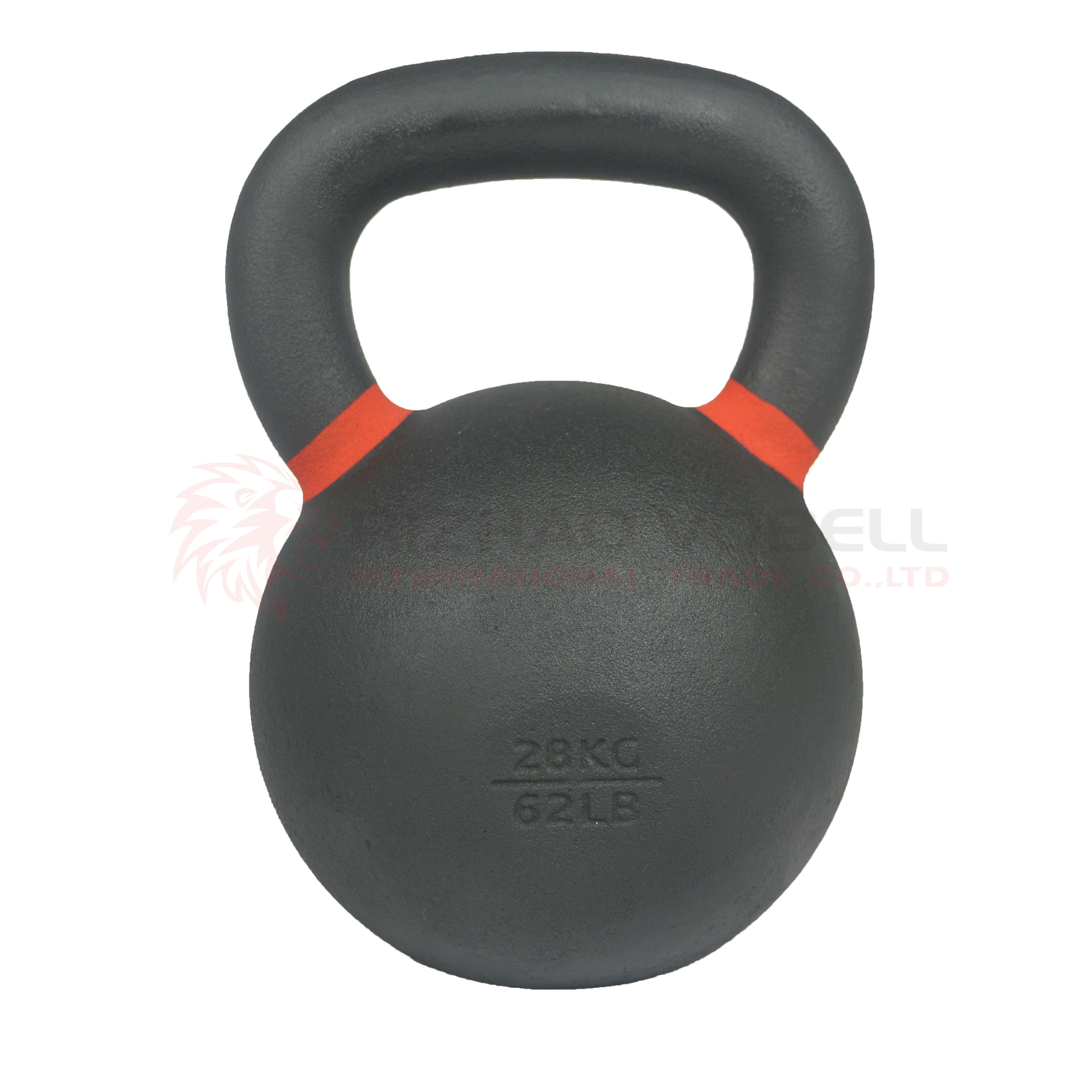 Weight lifting cast iron powder coated kettlebell