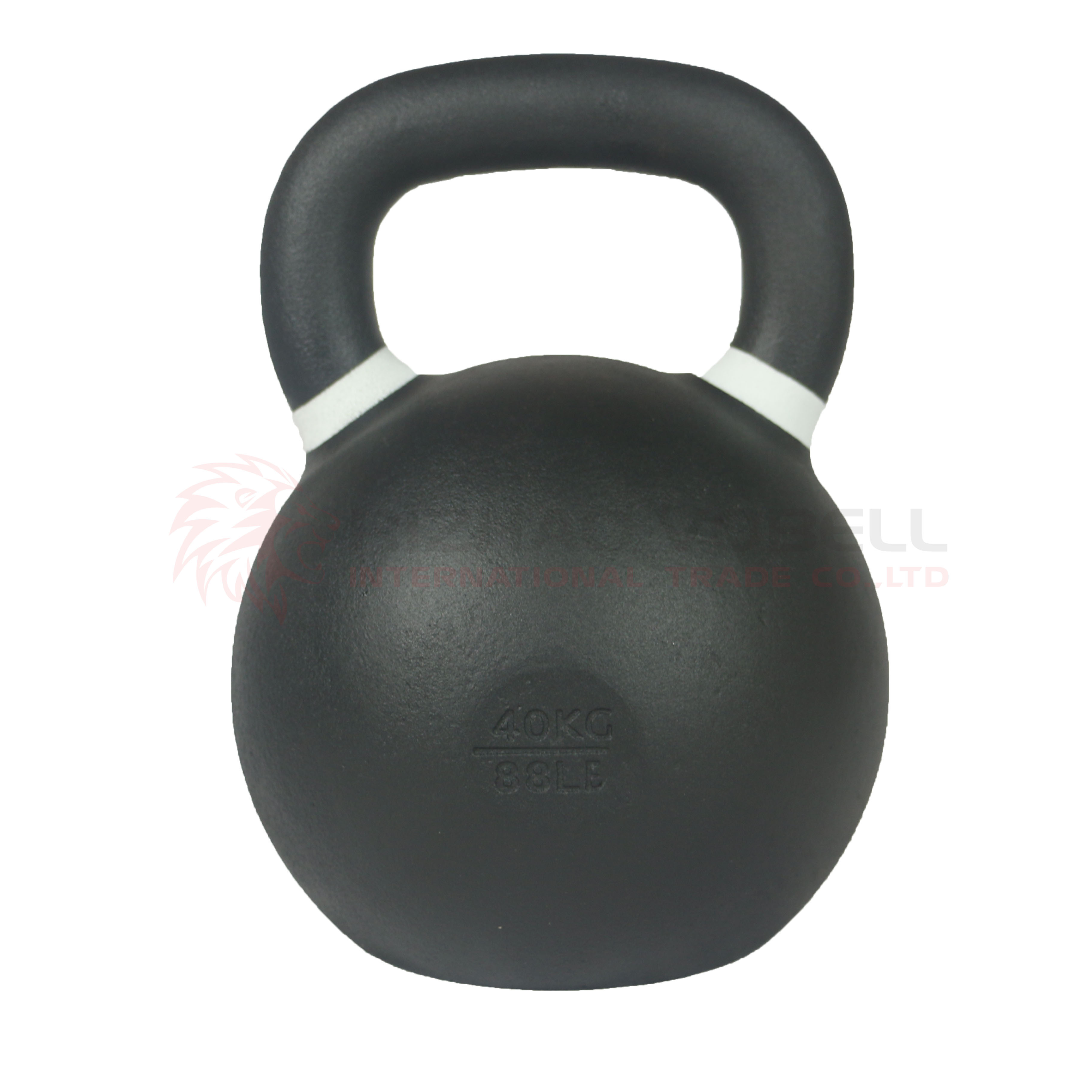 Weight lifting cast iron powder coated kettlebell