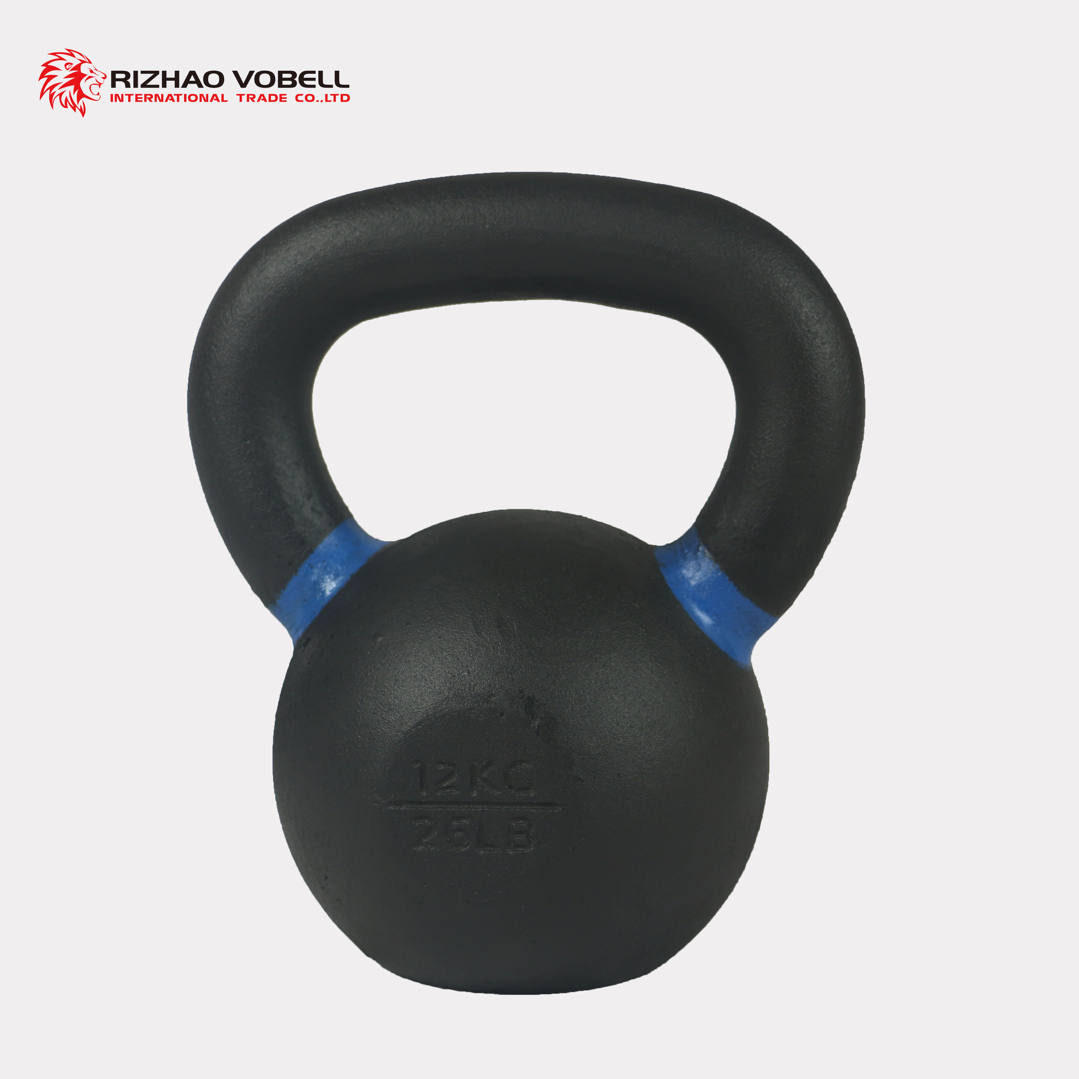 China Rizhao Factory  Casting Powder Coated Kettlebell