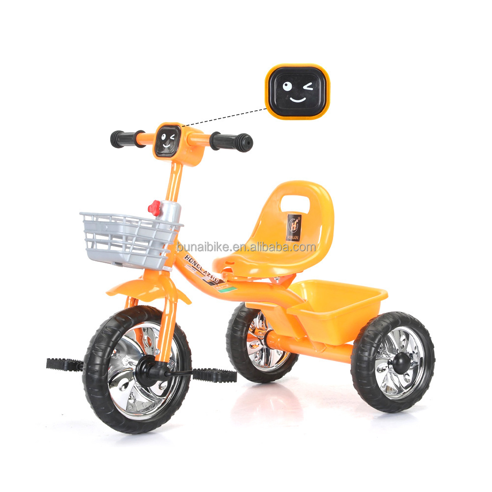 hot sale three wheel Baby tricycle bike with back seat/ Kids 3 whee l toys metal bike toy for 3-6 years old child baby tricycle