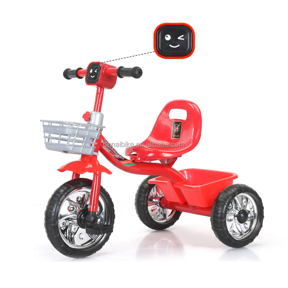 hot sale three wheel Baby tricycle bike with back seat/ Kids 3 whee l toys metal bike toy for 3-6 years old child baby tricycle