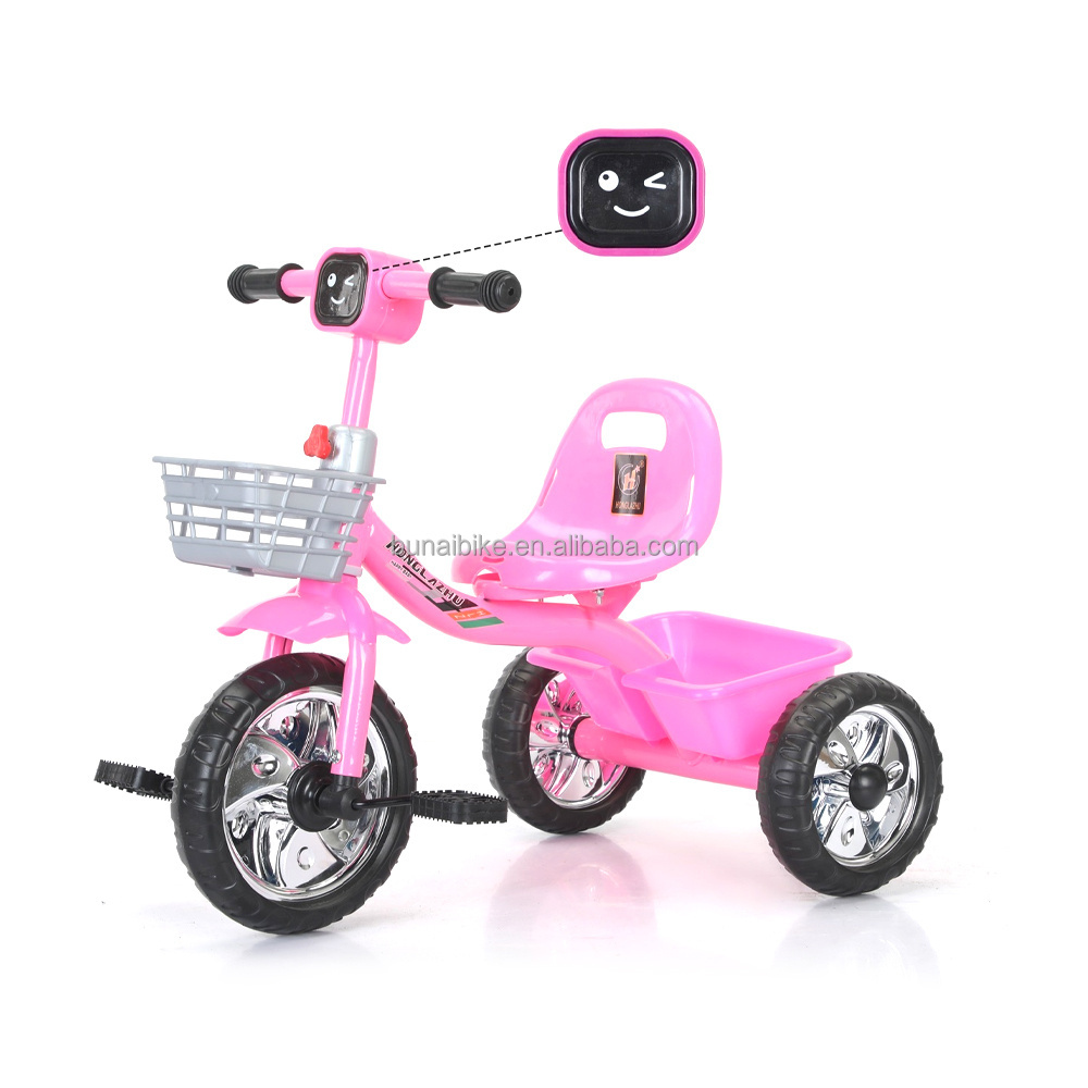 hot sale three wheel Baby tricycle bike with back seat/ Kids 3 whee l toys metal bike toy for 3-6 years old child baby tricycle