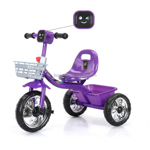 hot sale three wheel Baby tricycle bike with back seat/ Kids 3 whee l toys metal bike toy for 3-6 years old child baby tricycle