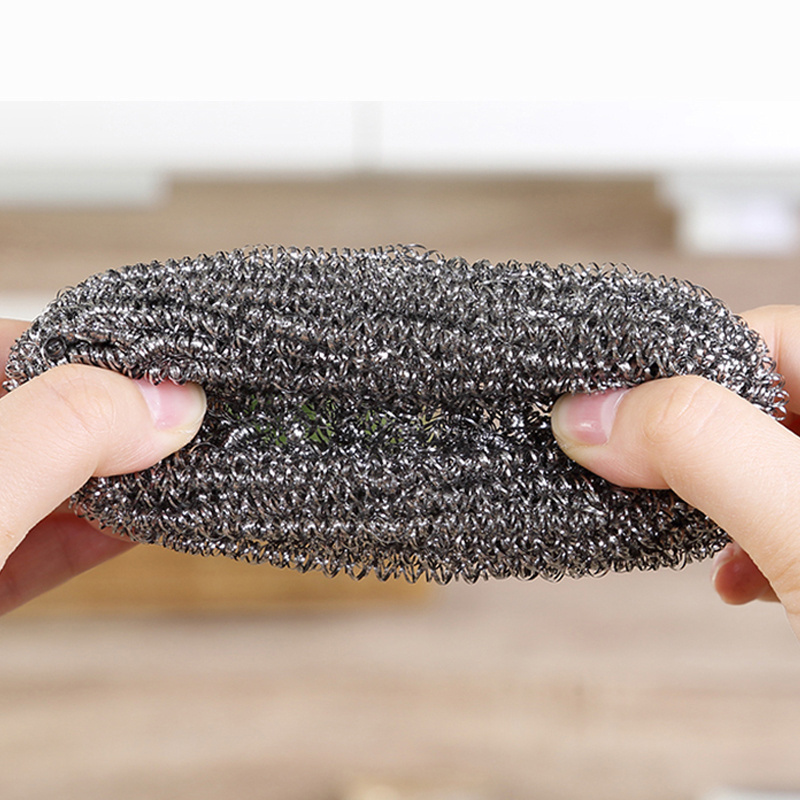 High Quality For Washing Dishes Sponge Scourer Pad 410 Stainless Steel Kitchen Cleaning Scrubber