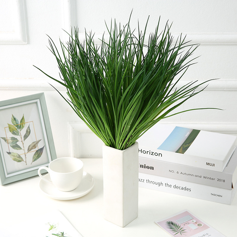 Artificial Wheat Grass Plastic Artificial Greenery Wedding Decor Faux Small Grass Plant Wedding Flowers Artificial Onion Grass