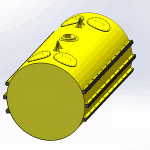 High Buoyancy Easy Installation cylindrical steel mooring buoy