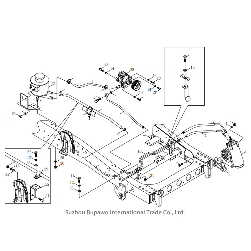 Truck  steering system and braking system parts steering gear and attachment truck assembly accessories