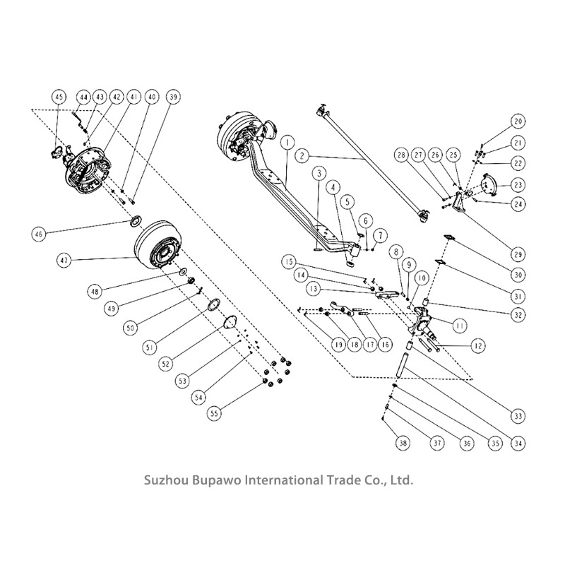 Electric bus Parts Front axle system Oil seal seat ring Bucket Brake Drum Assembly bus accessories