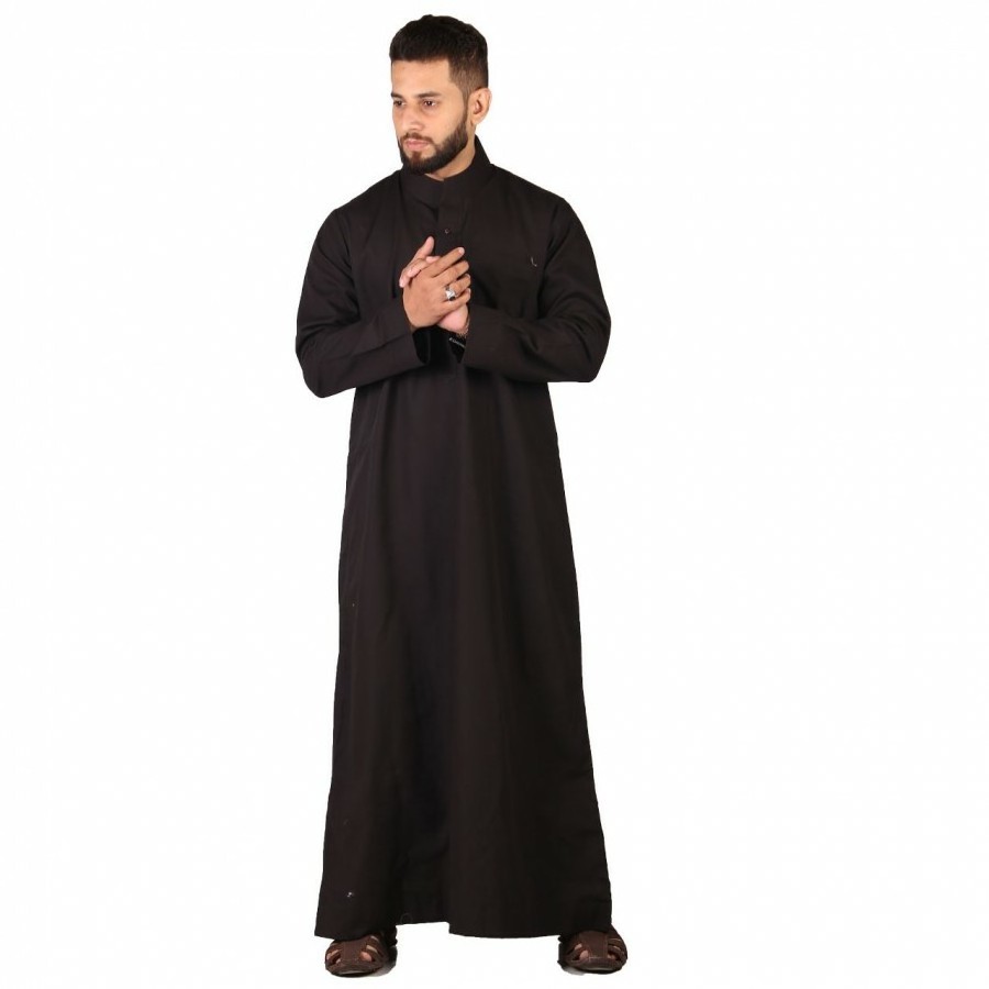 Saudi Thobe Jubbah For Mens Wholesale Daffah Islamic Arabic breathable High Quality Clothing