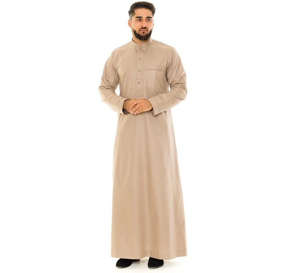 breathable Custom moroccan thobe for men wholesale kaftan thobes for muslim men 2023 premium Fashion