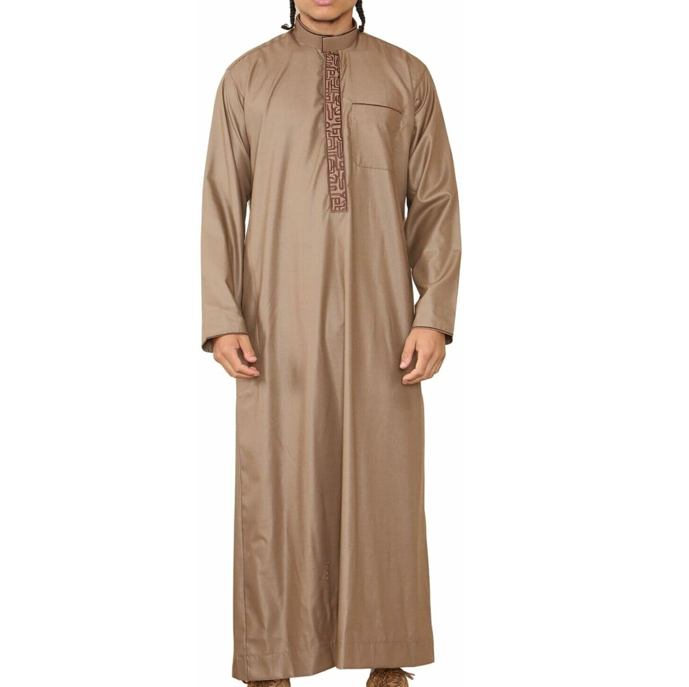 2024 new design Thobes breathable mens Muslim Clothing Qatar Style Robes Islamic wear Wholesale Cheap Daffah Men thobe