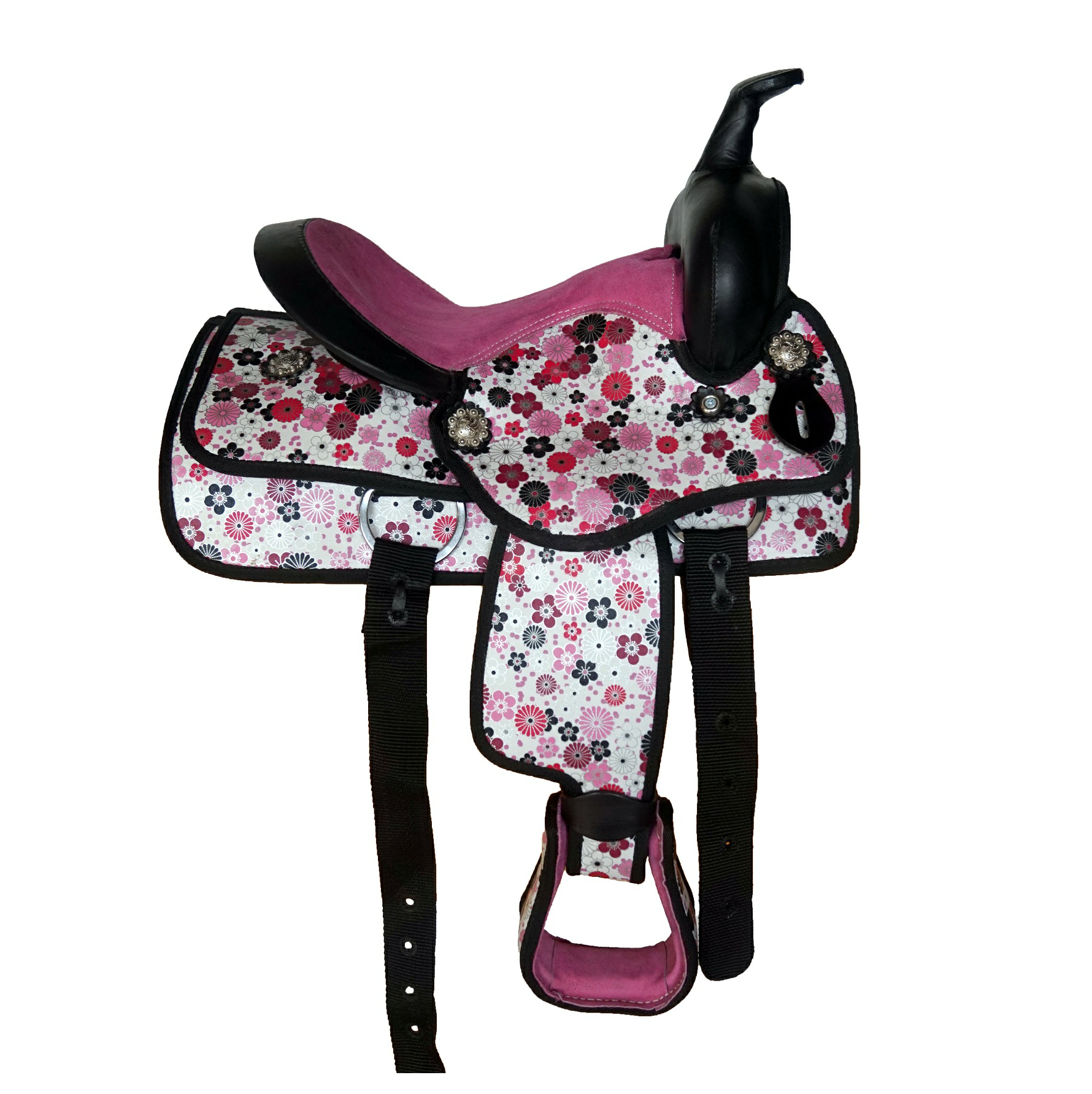 Professional Horse Saddle Beautiful Blank white pink Black Australian Horse Saddle Leather Horse Saddle