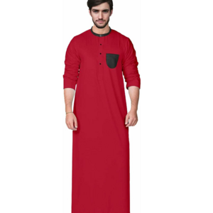 Breathable Wholesale OEM solid Color Custom Al Daffah Thobe Plain Long Muslim Dress jubbah Thobes For Men