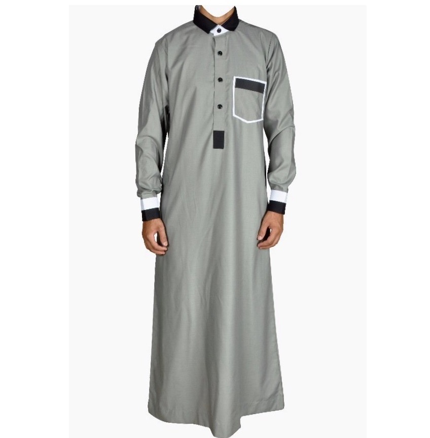 Chest Pocket Latest Design Stylish Design New Look Mens Al Daffah Thobes Dubai Muslim Thobe Omani Thobes For Gents