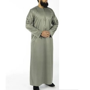 Saudi Thobe Jubbah For Mens Wholesale Daffah Islamic Arabic breathable High Quality Clothing