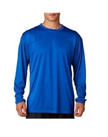 Men Long Sleeve Good Quality O Neck Round plain Blue Color Oversize Elongated T Shirts Drop Shoulder T Shirts Wholesale