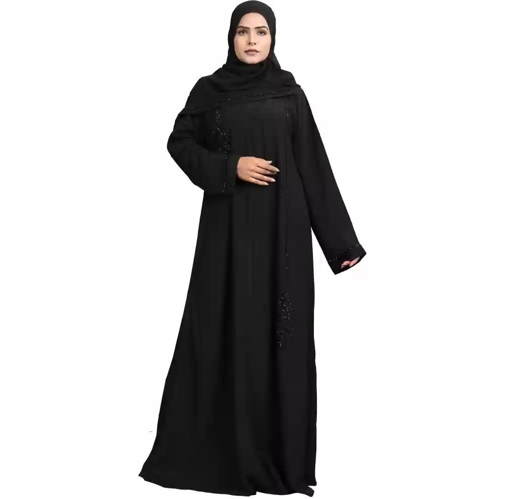 New Arrival 2023 breathable Luxury Embroidery solid Color Abaya Umbrella Style women muslim dress