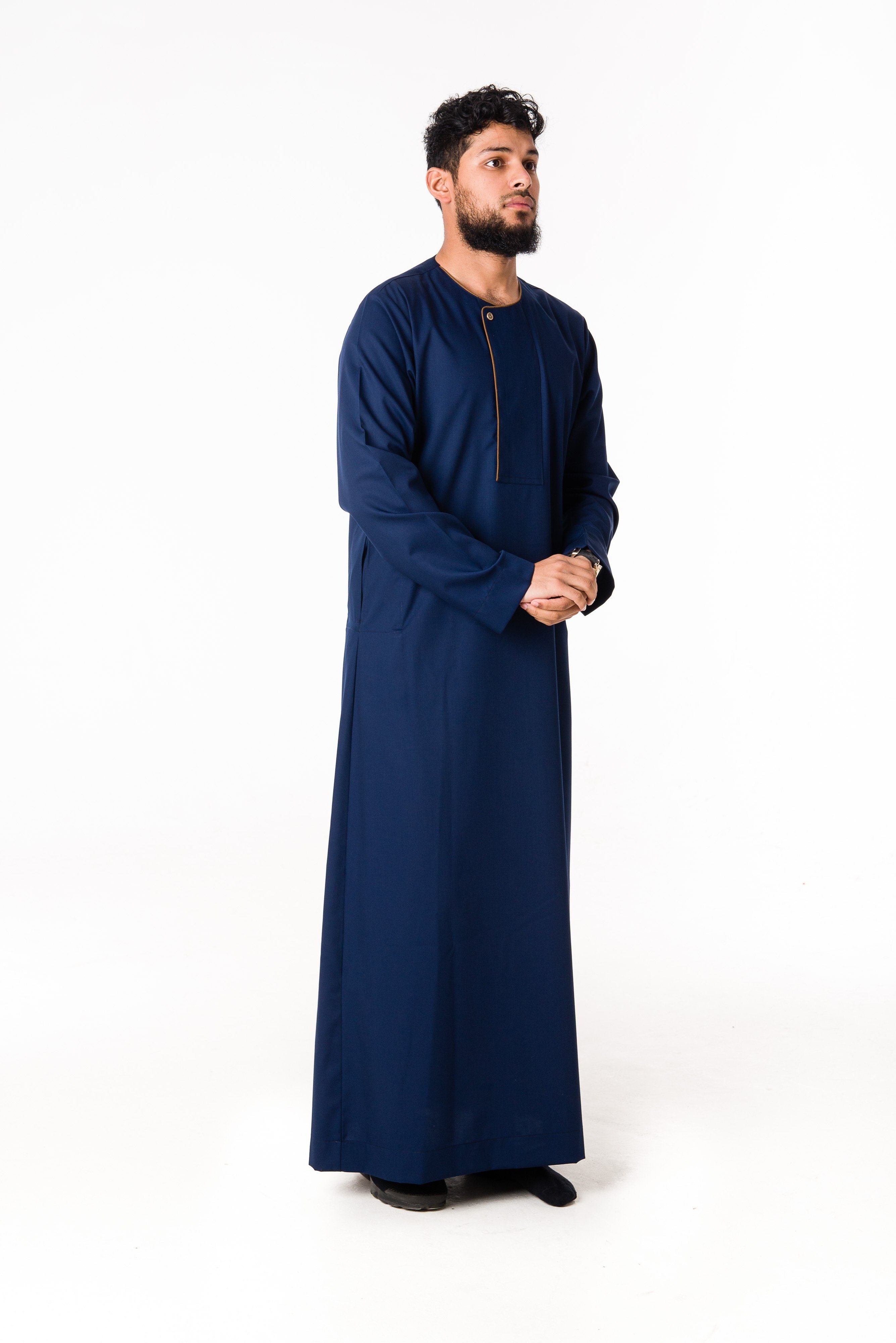 Chest Pocket Latest Design Stylish Design New Look Mens Al Daffah Thobes Dubai Muslim Thobe Omani Thobes For Gents