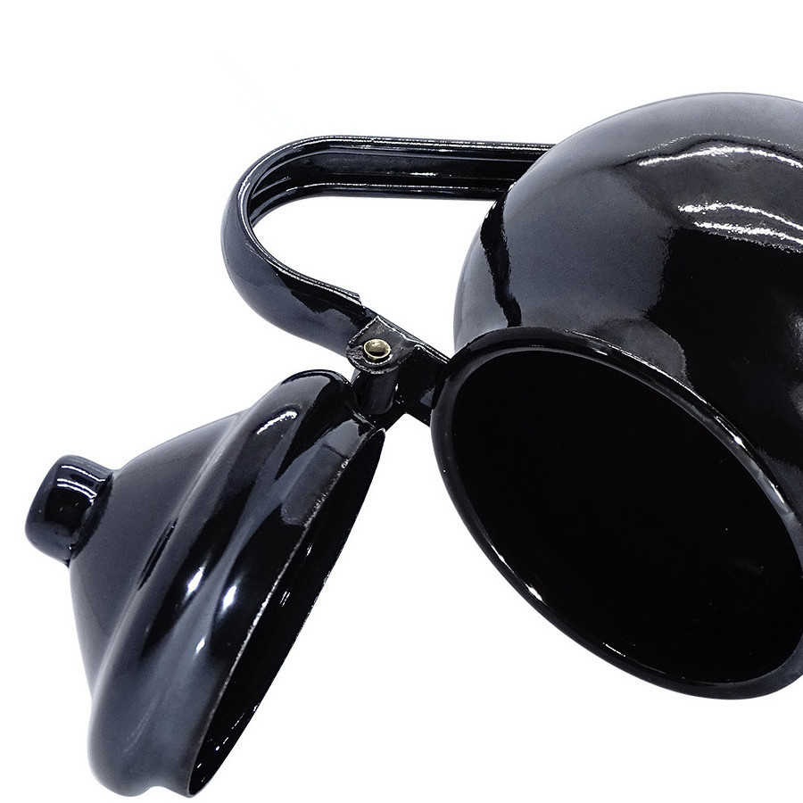 High quality Small round pot handle pot enamel coffee black teapot kettle