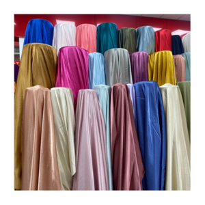 Wholesale spandex duchess bridal satin silk fabric roll 50D 75D satin fabric for wedding dress