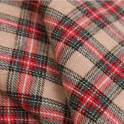 Factory Wholesale Strip Polyester Plaid Soft Polyester Spandex Yarn Dyed Knitted School Student Check Fabric for Shirt/Uniform