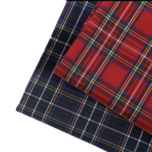 Factory Wholesale Strip Polyester Plaid Soft Polyester Spandex Yarn Dyed Knitted School Student Check Fabric for Shirt/Uniform