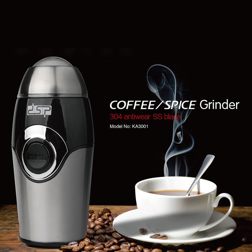 Stainless Steel With Safety Lock Coffee Grinder Electric Spice Grinder Portable Household Coffee Grinder Machine