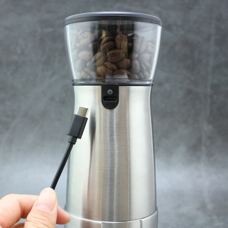 High Quality USB Rechargeable Coffee Grinder Cordless Electric Portable Coffee Machine Travel Rechargeable Coffee Grinder