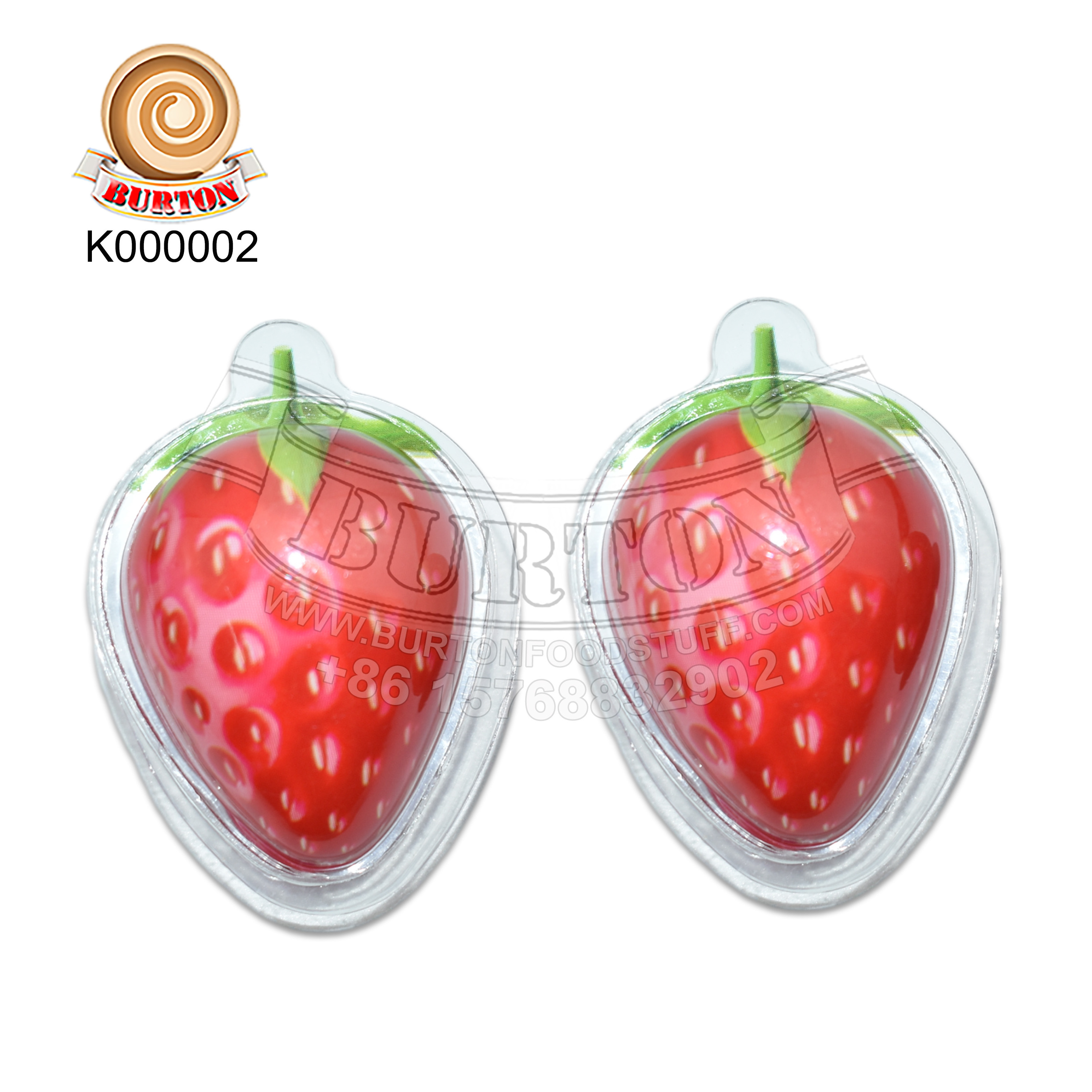 Funny mini strawberry shape halal sweet strawberry fruity flavor bubble chewing gum filled with fruit jam