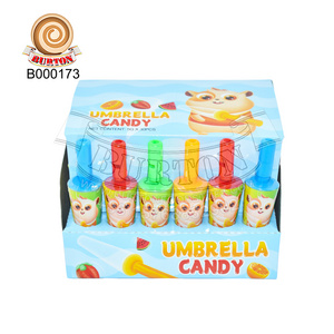 New trending toy candy umbrella toy candy with mix fruity flavor candy for kids