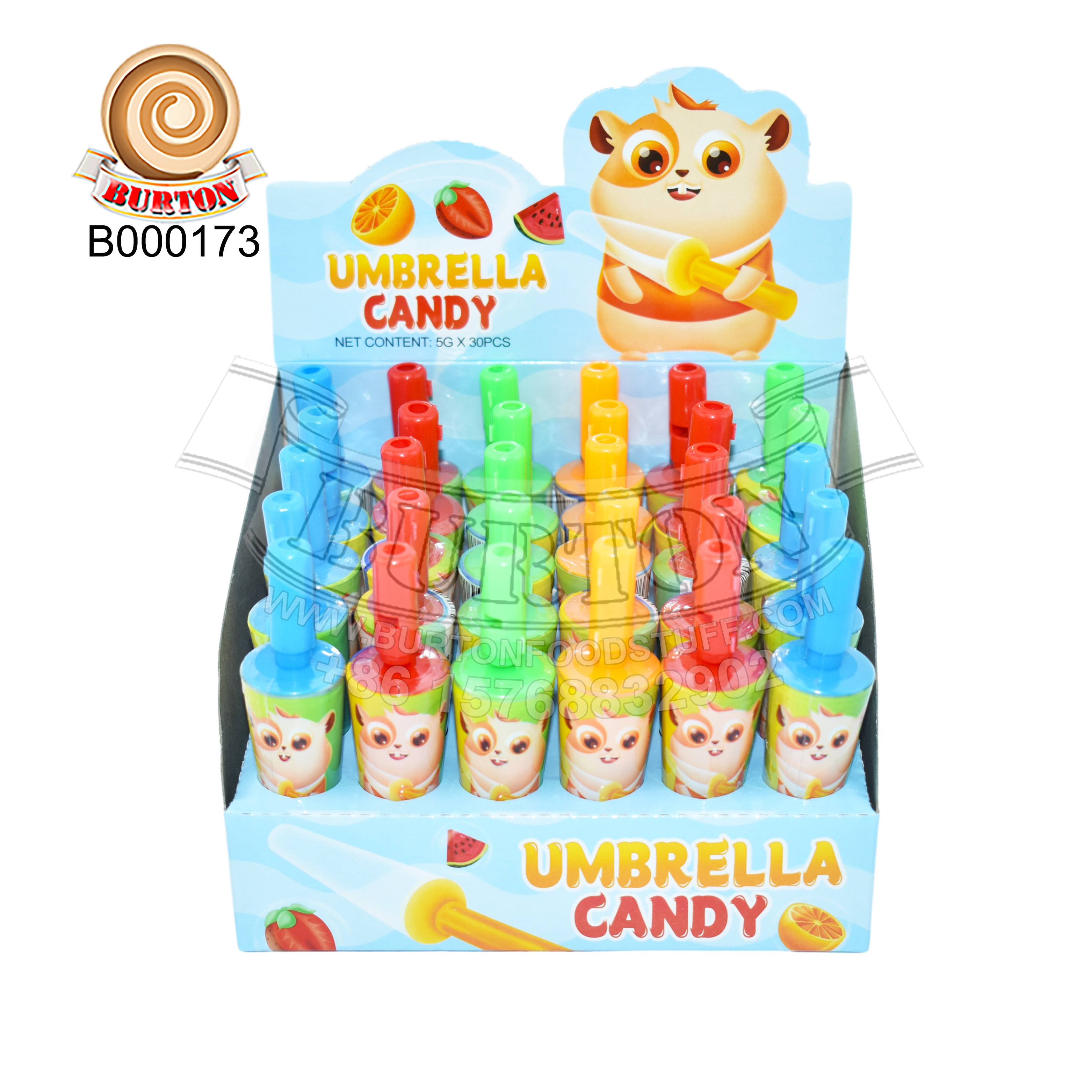 New trending toy candy umbrella toy candy with mix fruity flavor candy for kids