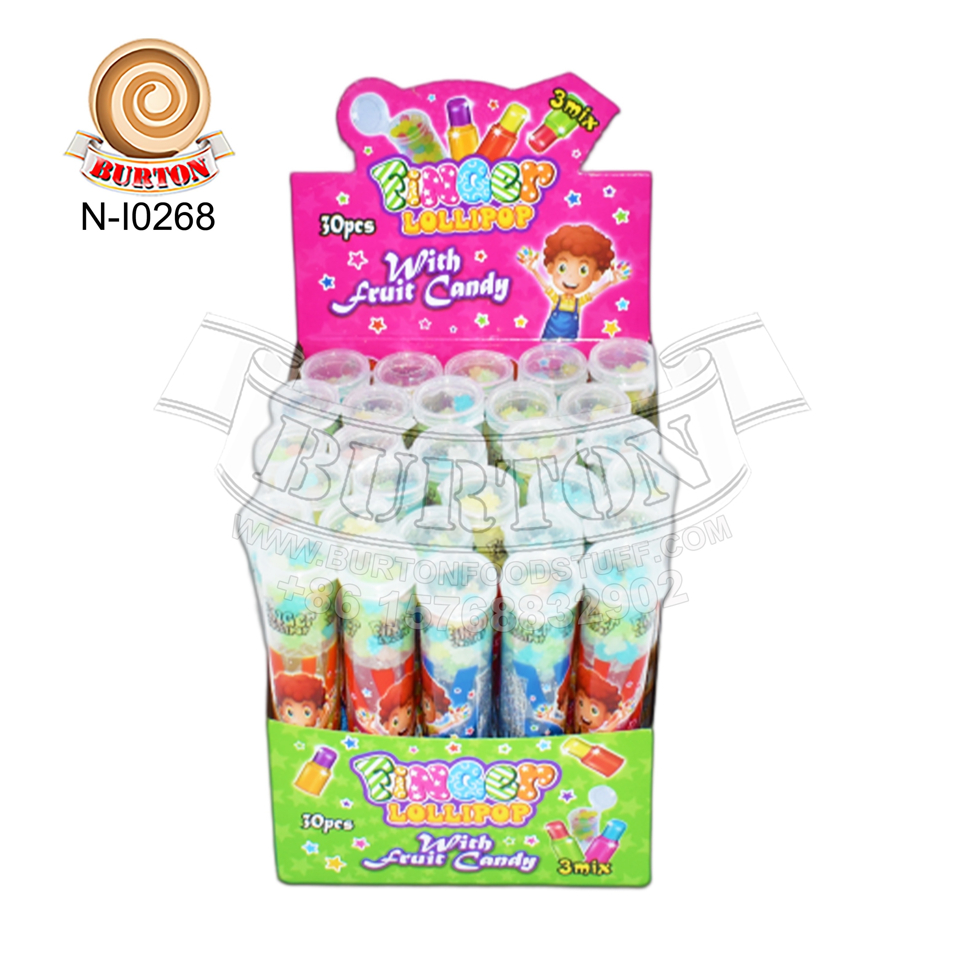 Funny fruit flavor finger hard candy lollipop with colorful star candy