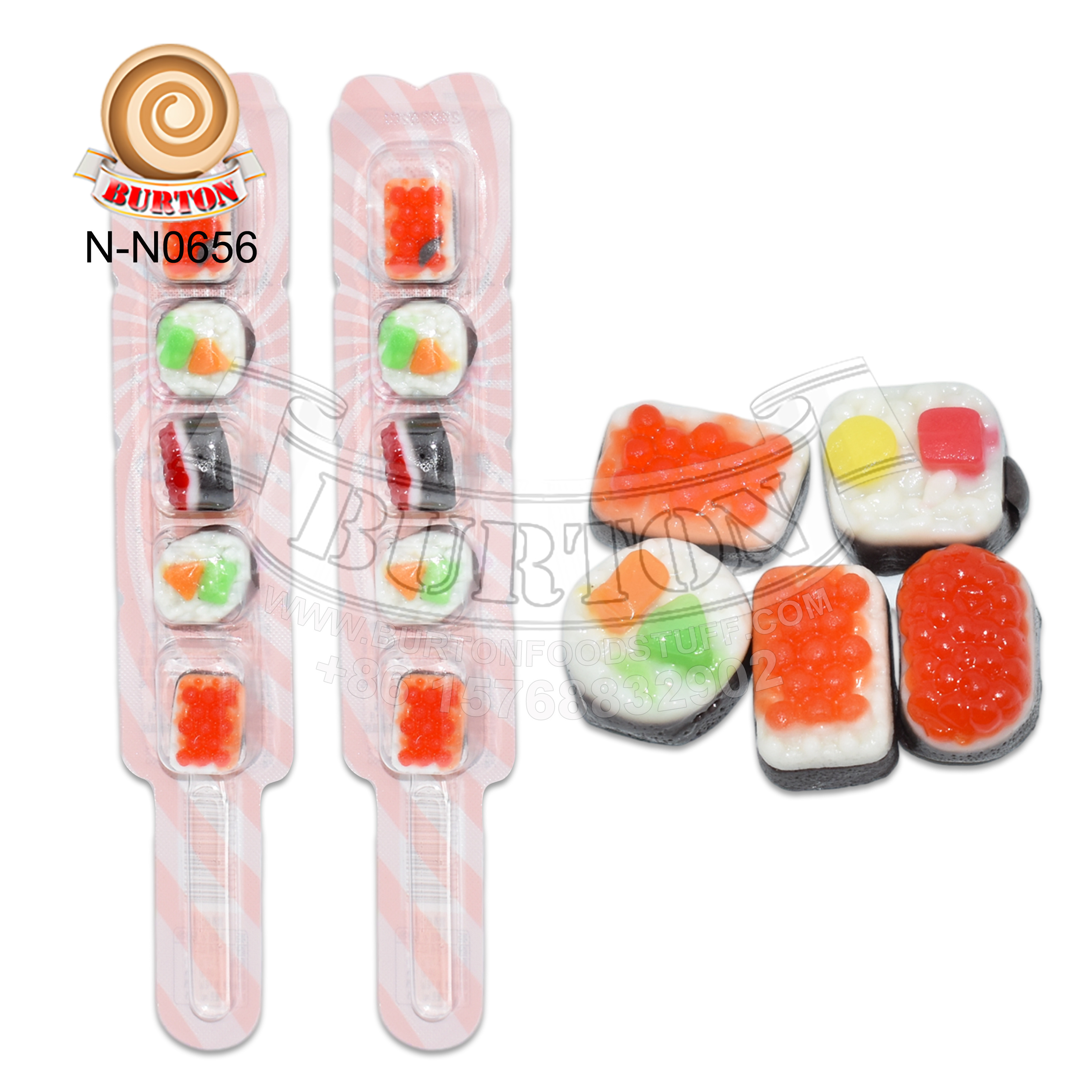 Funny sushi shape Japanese food gummy candy string fruit flavor gummy candy