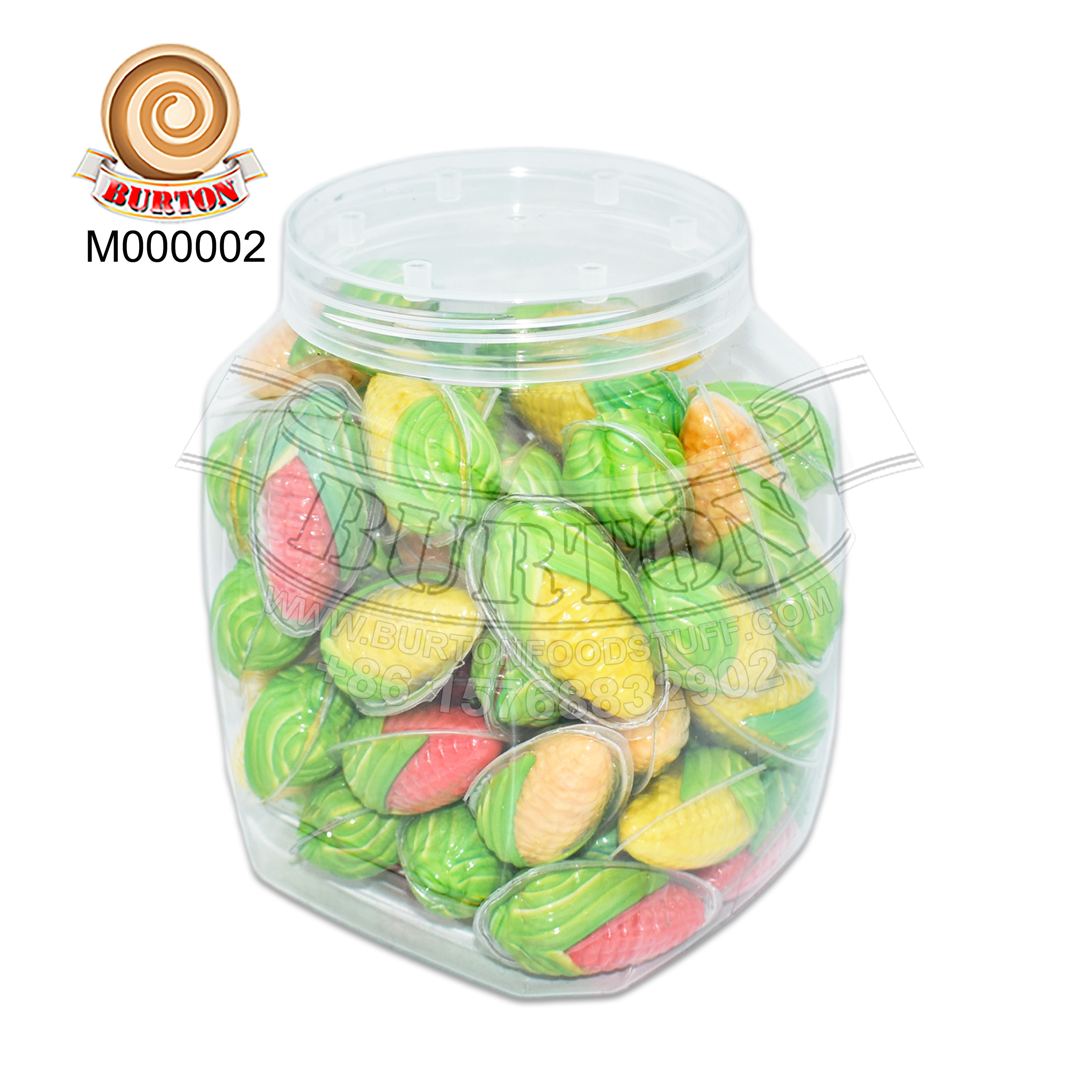 Mini corn shape gummy candy halal sweet colourful soft candy filled with fruit jam