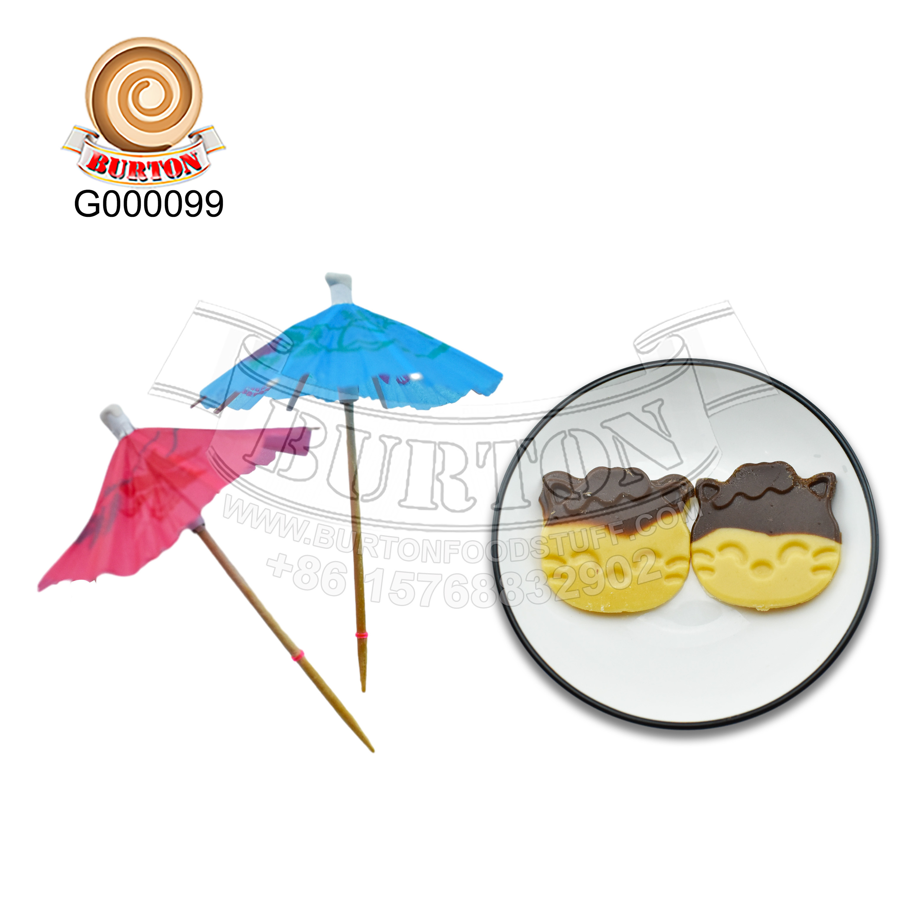 Funny halal sweet and fresh big cat chocolate candy and umbrella toy